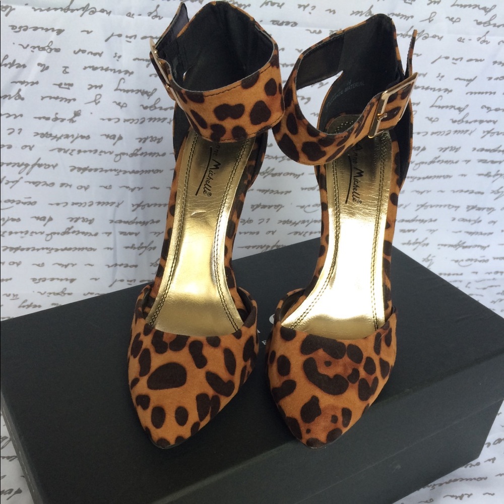 Anne Michelle Animal Print Heels
